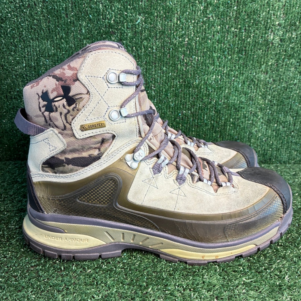 Under Armour Ridge Reaper Elevation Gore-Tex Camo Hunting Boots Brown Mens 10.5